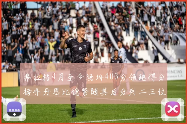 弗拉格4月至今场均403分领跑得分榜乔丹恩比德紧随其后分列二三位
